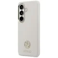 Калъф за Samsung Galaxy S26 - Rhinestone Round Logo MagSafe - Guess - Бежов