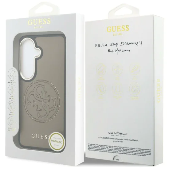 Калъф за Samsung Galaxy S26 - Perforated Logo MagSafe - Guess - Кафяв