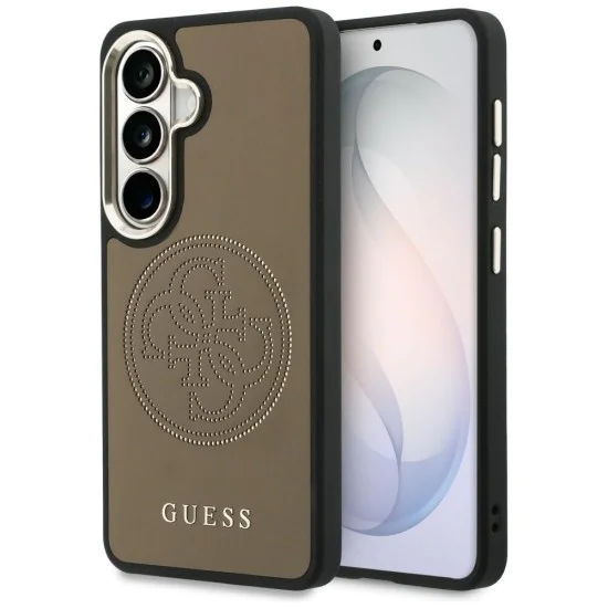 Калъф за Samsung Galaxy S26 - Perforated Logo MagSafe - Guess - Кафяв