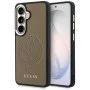 Калъф за Samsung Galaxy S26 - Perforated Logo MagSafe - Guess - Кафяв