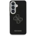 Калъф за Samsung Galaxy S26 Plus - Grained Big 4G Metal Logo - Guess - Черен