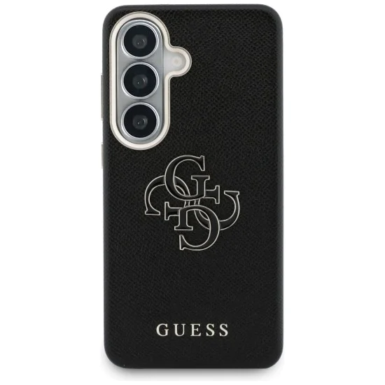 Калъф за Samsung Galaxy S26 Plus - Grained Big 4G Metal Logo - Guess - Черен