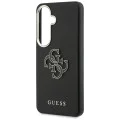 Калъф за Samsung Galaxy S26 Plus - Grained Big 4G Metal Logo - Guess - Черен