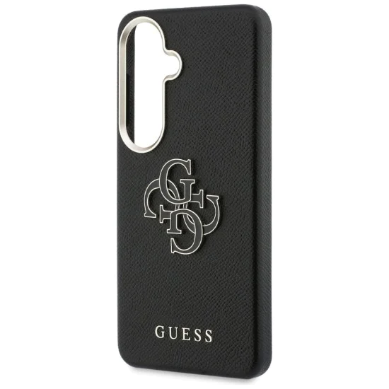 Калъф за Samsung Galaxy S26 Plus - Grained Big 4G Metal Logo - Guess - Черен