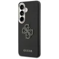 Калъф за Samsung Galaxy S26 Plus - Grained Big 4G Metal Logo - Guess - Черен