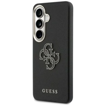 Калъф за Samsung Galaxy S26 Plus - Grained Big 4G Metal Logo - Guess - Черен