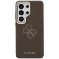 Калъф за Samsung Galaxy S26 Ultra - Grained Big 4G Metal Logo - Guess - Кафяв