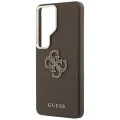 Калъф за Samsung Galaxy S26 Ultra - Grained Big 4G Metal Logo - Guess - Кафяв