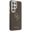 Калъф за Samsung Galaxy S26 Ultra - Grained Big 4G Metal Logo - Guess - Кафяв