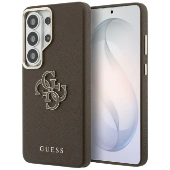 Калъф за Samsung Galaxy S26 Ultra - Grained Big 4G Metal Logo - Guess - Кафяв