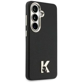 Калъф за Samsung Galaxy S26 - Wrapped Grained Leather с K Head Logo MagSafe - Karl Lagerfeld - Черен