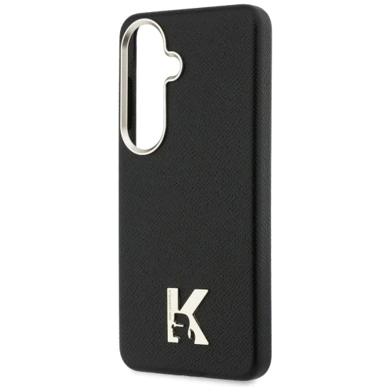 Калъф за Samsung Galaxy S26 - Wrapped Grained Leather с K Head Logo MagSafe - Karl Lagerfeld - Черен