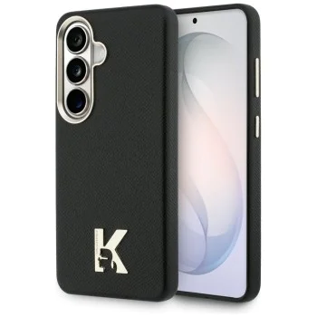 Калъф за Samsung Galaxy S26 - Wrapped Grained Leather с K Head Logo MagSafe - Karl Lagerfeld - Черен