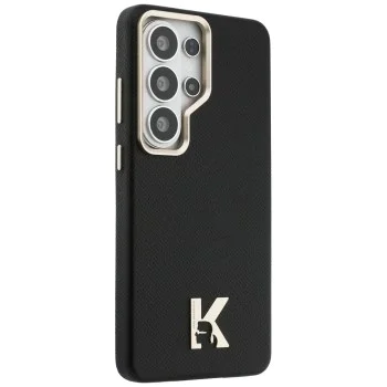 Калъф за Samsung Galaxy S26 Ultra - Wrapped Grained Leather с K Head Logo MagSafe - Karl Lagerfeld - Черен
