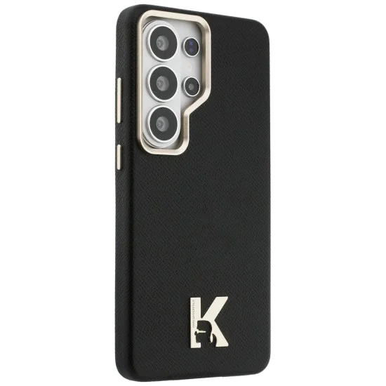Калъф за Samsung Galaxy S26 Ultra - Wrapped Grained Leather с K Head Logo MagSafe - Karl Lagerfeld - Черен