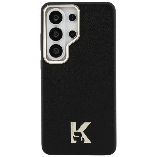 Калъф за Samsung Galaxy S26 Ultra - Wrapped Grained Leather с K Head Logo MagSafe - Karl Lagerfeld - Черен