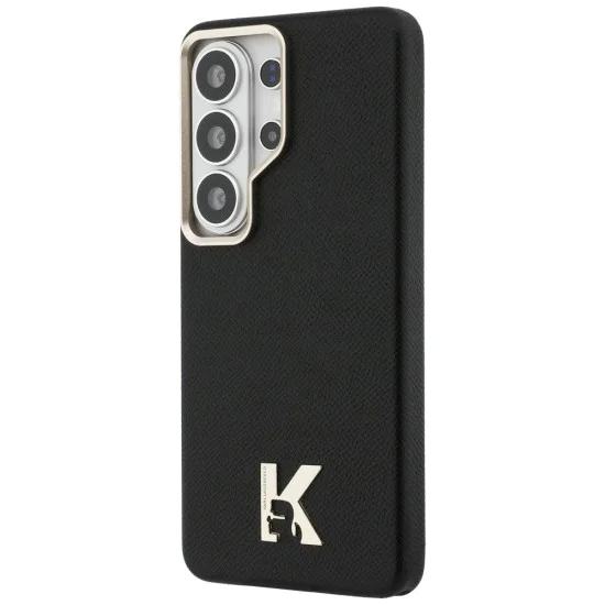 Калъф за Samsung Galaxy S26 Ultra - Wrapped Grained Leather с K Head Logo MagSafe - Karl Lagerfeld - Черен