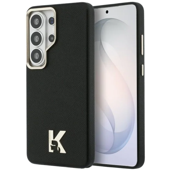 Калъф за Samsung Galaxy S26 Ultra - Wrapped Grained Leather с K Head Logo MagSafe - Karl Lagerfeld - Черен