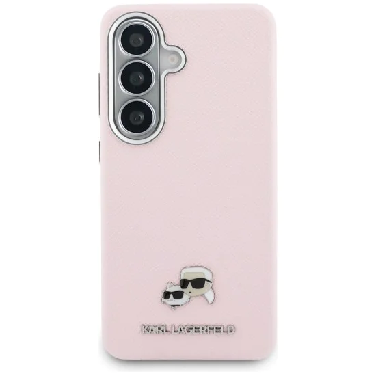 Калъф за Samsung Galaxy S26 - Wrapped Grained Leather с K&C Head Pin MagSafe - Karl Lagerfeld - Розов