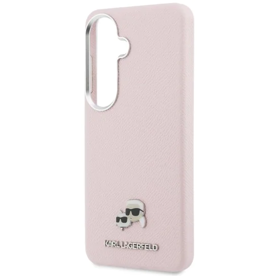 Калъф за Samsung Galaxy S26 - Wrapped Grained Leather с K&C Head Pin MagSafe - Karl Lagerfeld - Розов