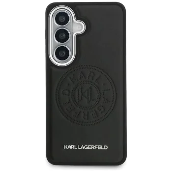 Калъф за Samsung Galaxy S26 - Wrapped Leather с Karl Round Point Logo MagSafe - Karl Lagerfeld - Черен