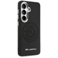 Калъф за Samsung Galaxy S26 - Wrapped Leather с Karl Round Point Logo MagSafe - Karl Lagerfeld - Черен