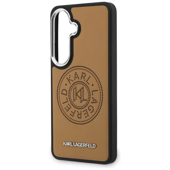 Калъф за Samsung Galaxy S26 - Wrapped Leather с Karl Round Point Logo MagSafe - Karl Lagerfeld - Кафяв