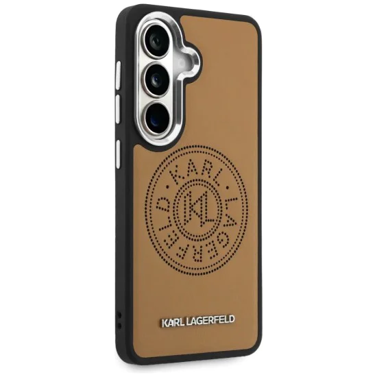 Калъф за Samsung Galaxy S26 - Wrapped Leather с Karl Round Point Logo MagSafe - Karl Lagerfeld - Кафяв
