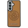 Калъф за Samsung Galaxy S26 - Wrapped Leather с Karl Round Point Logo MagSafe - Karl Lagerfeld - Кафяв