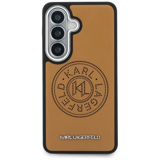 Калъф за Samsung Galaxy S26 - Wrapped Leather с Karl Round Point Logo MagSafe - Karl Lagerfeld - Кафяв