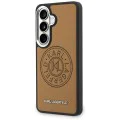 Калъф за Samsung Galaxy S26 - Wrapped Leather с Karl Round Point Logo MagSafe - Karl Lagerfeld - Кафяв