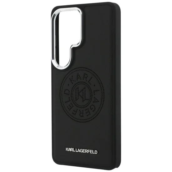 Калъф за Samsung Galaxy S26 Ultra - Wrapped Leather с Karl Round Point Logo MagSafe - Karl Lagerfeld - Черен