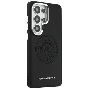 Калъф за Samsung Galaxy S26 Ultra - Wrapped Leather с Karl Round Point Logo MagSafe - Karl Lagerfeld - Черен