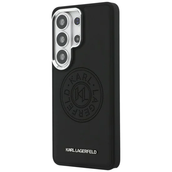 Калъф за Samsung Galaxy S26 Ultra - Wrapped Leather с Karl Round Point Logo MagSafe - Karl Lagerfeld - Черен