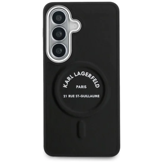 Калъф за Samsung Galaxy S26 - Wrapped Leather с Karl RSG Logo MagSafe - Karl Lagerfeld - Черен