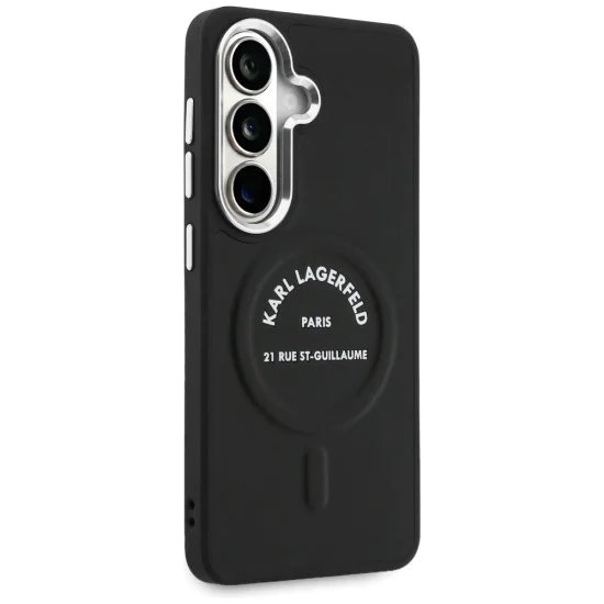 Калъф за Samsung Galaxy S26 - Wrapped Leather с Karl RSG Logo MagSafe - Karl Lagerfeld - Черен