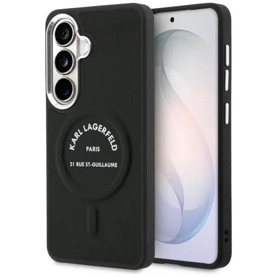 Калъф за Samsung Galaxy S26 - Wrapped Leather с Karl RSG Logo MagSafe - Karl Lagerfeld - Черен