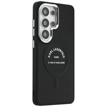 Калъф за Samsung Galaxy S26 Ultra - Wrapped Leather с Karl RSG Logo MagSafe - Karl Lagerfeld - Черен