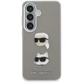 Калъф за Samsung Galaxy S26 - Wrapped Leather Saffiano с K&C Head Pin - Karl Lagerfeld - Сив