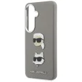 Калъф за Samsung Galaxy S26 - Wrapped Leather Saffiano с K&C Head Pin - Karl Lagerfeld - Сив