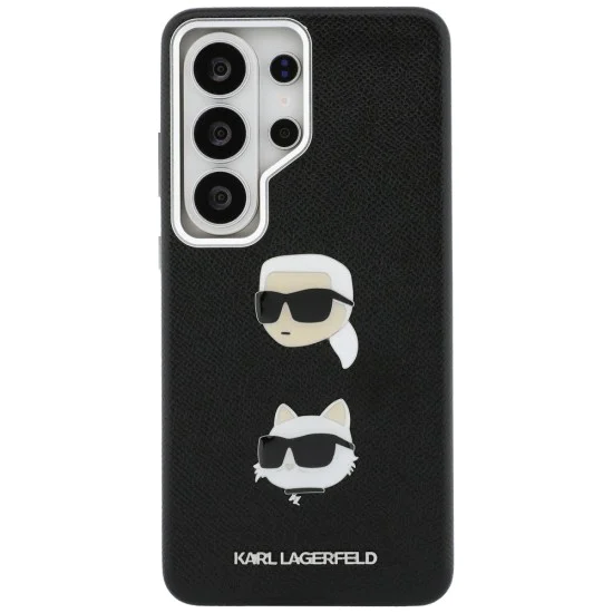 Калъф за Samsung Galaxy S26 Ultra - Wrapped Leather Saffiano с K&C Head Pin - Karl Lagerfeld - Черен
