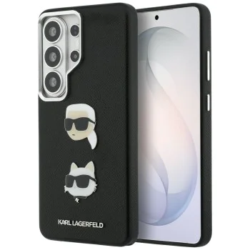 Калъф за Samsung Galaxy S26 Ultra - Wrapped Leather Saffiano с K&C Head Pin - Karl Lagerfeld - Черен