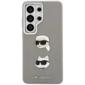 Калъф за Samsung Galaxy S26 Ultra - Wrapped Leather Saffiano с K&C Head Pin - Karl Lagerfeld - Сив