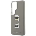 Калъф за Samsung Galaxy S26 Ultra - Wrapped Leather Saffiano с K&C Head Pin - Karl Lagerfeld - Сив