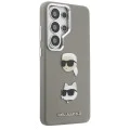 Калъф за Samsung Galaxy S26 Ultra - Wrapped Leather Saffiano с K&C Head Pin - Karl Lagerfeld - Сив