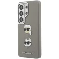Калъф за Samsung Galaxy S26 Ultra - Wrapped Leather Saffiano с K&C Head Pin - Karl Lagerfeld - Сив