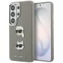 Калъф за Samsung Galaxy S26 Ultra - Wrapped Leather Saffiano с K&C Head Pin - Karl Lagerfeld - Сив