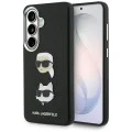 Калъф за Samsung Galaxy S26 Plus - Wrapped Leather Saffiano с K&C Head Pin - Karl Lagerfeld - Черен