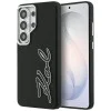 Калъф за Samsung Galaxy S26 Ultra - Full Wrapped Grained Leather със Signature Resin Logo - Karl Lagerfeld - Черен