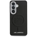 Калъф за Samsung Galaxy S26 - Leather с Initial Logo Debossed MagSafe - Karl Lagerfeld - Черен